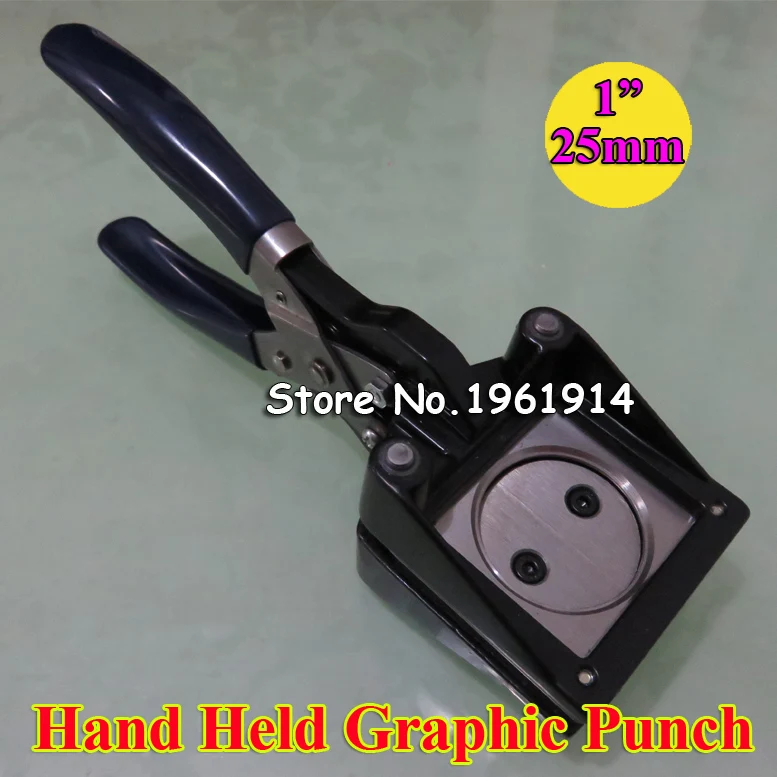 

NEW Hand Held Manual Round 25mm 1" Paper Graphic Punch Die Cutter for Pro Button Maker Cutting Diamater 25mm
