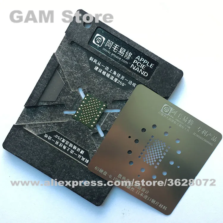 Для iPhone 6 6S 7 8 X Nand FlashChip PCIE Оловянная пластина платформа реболлинга припоя BGA трафарет Магнит База Регулировка пластина Amaoe