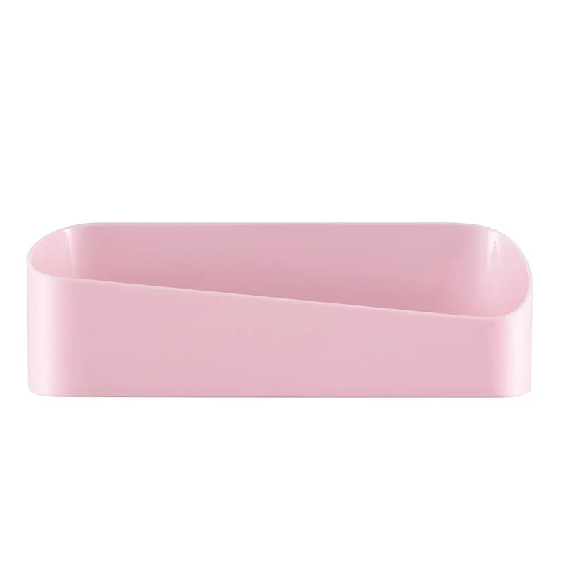 Ящик для хранения для ванной комнаты косметический настенный Шампунь Душ лосьон Органайзер кухонная раковина туалет полки Чехол держатель без ударов - Цвет: Розовый