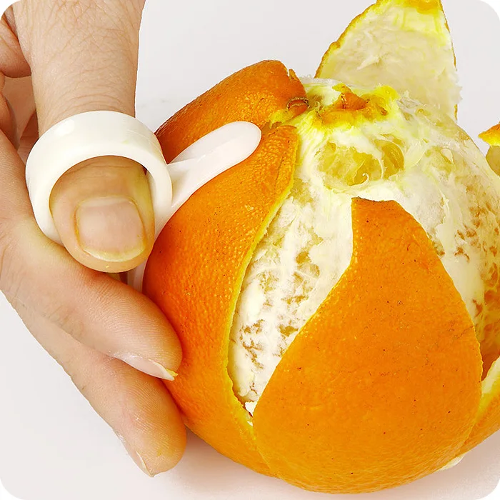 1 шт. Кухонные гаджеты Инструменты для приготовления пищи Овощечистка Тип пальца открытый апельсиновой корки оранжевый прибор