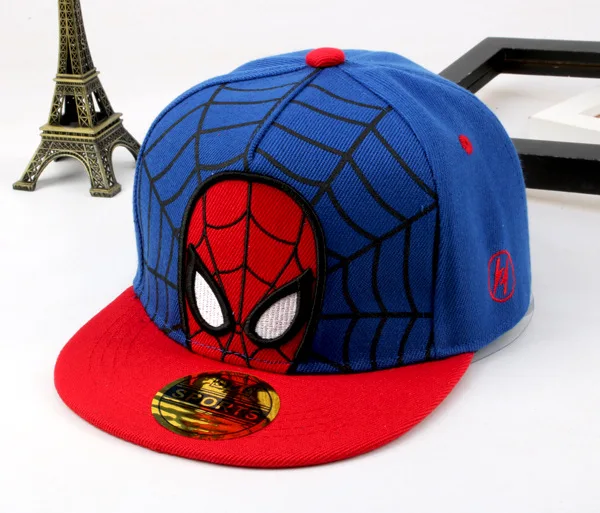 Новые Детские супер герой Masculino Snapback Бейсбол Кепки s кости Для мальчиков и девочек NY Кепка La, детская одежда в стиле хип-хоп, шляпы, шляпа от солнца Кепка с металлической буквой - Цвет: Синий