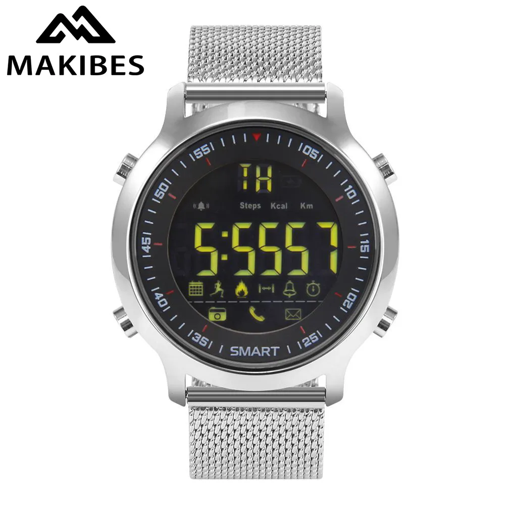 

Makibes EX18 Bluetooth Smart Sports Watch Activity Tracker 5ATM Waterproof call message notification calorie distance stopwatch