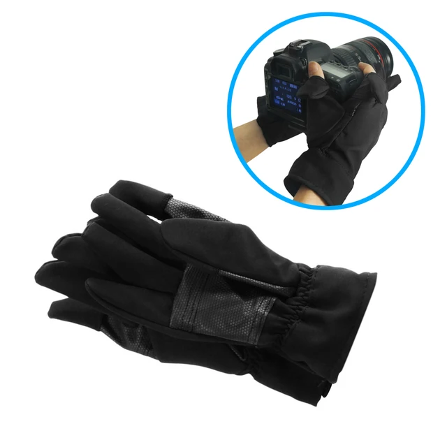 Meking Overlapping Finger Caps Glove Polar Fleece Lining for Warmth