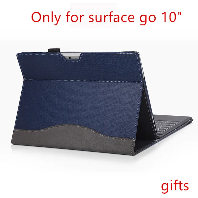 Дизайн чехол для microsoft Surface Go 10 дюймов Премиум PU планшет кожаный чехол Высокое качество Клавиатура для ноутбука Кожа подарок - Цвет: surface go 10 blue