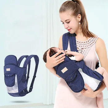 

Infant Newborn Safety Carrier Adjustable Strap Soft Breathable Baby Sling Carriers M09