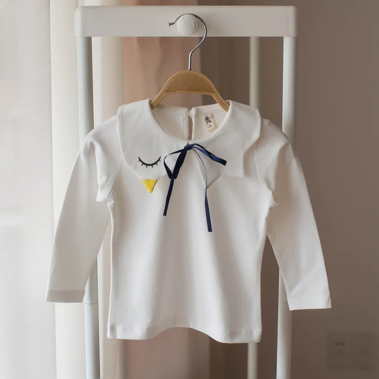 Children's shirt 2018 spring girl baby cotton long sleeved T shirt baby