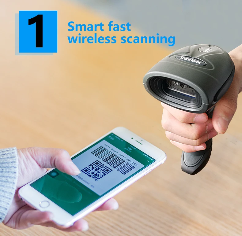 Беспроводной Bluetooth сканер штрих-кода kanhome 1D/2D QR PDF417 считыватель штрих-кодов для IOS Android IPAD SH-4400