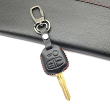 2017 High quality for MITSUBISHI OUTLANDER PAJERO Lancer EX / for Mitsubishi ASX leather car 3 buttons remote key chain key case