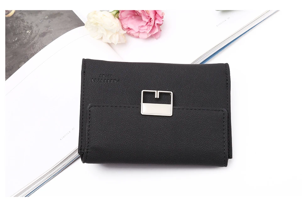 Fashion Women's Wallet Leather Female Coin Purse Short Ladies Change Purse Card Holders Luxury Brand Women Hasp Purse Money