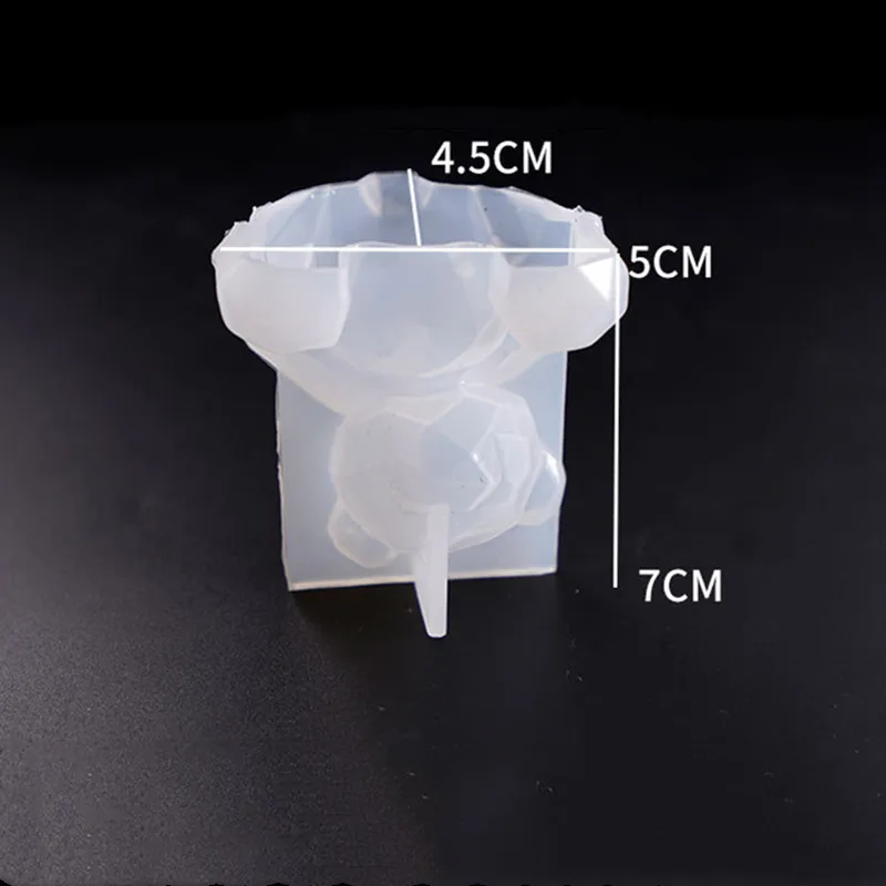 3D Медведь Кристалл эпоксидная форма Сделай Сам геометрический трехмерный