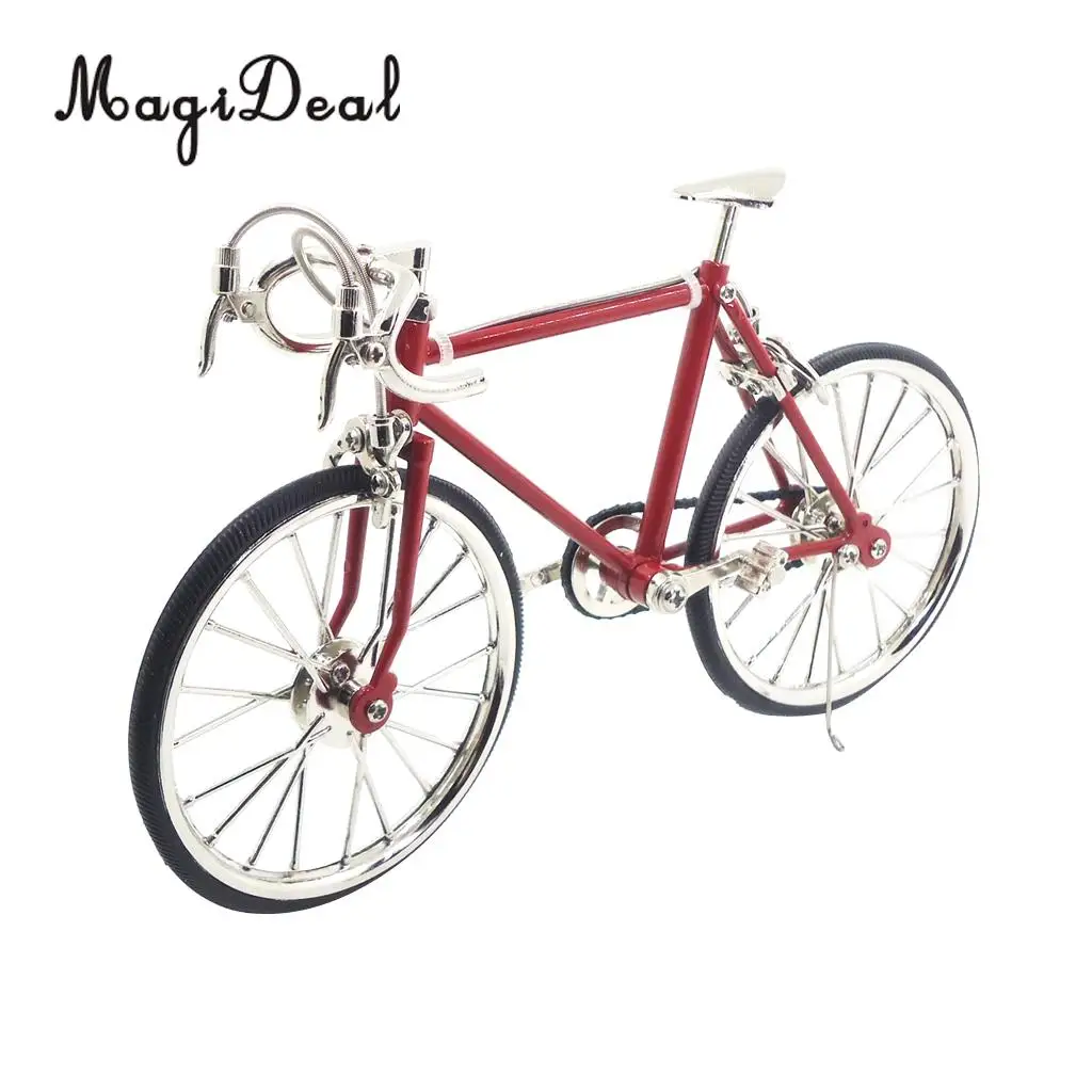 MagiDeal 1/10 Scale Alloy Bicycle Dollhouse Miniatures Furniture Garden Decor for Improving Kids Interest Practical Ability Toy
