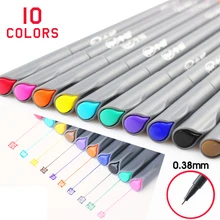 Художественные маркеры чернила 10 цветов/набор анимация Канцтовары креативные дизайнерские поставки 0,38 мм тонкая перьевая ручка эскиз мультипликационный рисунок ручка
