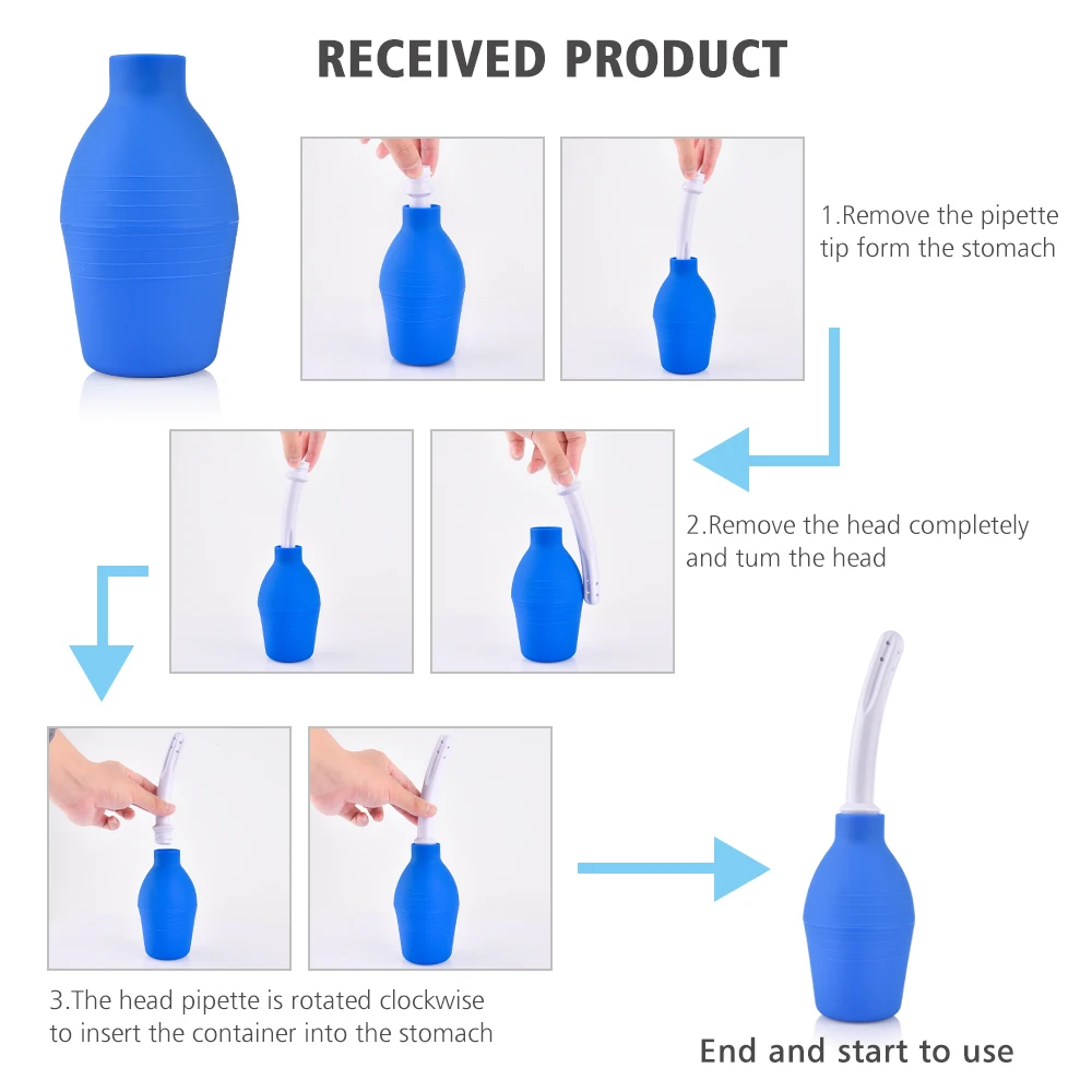 Женской гигиены продукт Мягкий TPE головы Enemator для ануса вагинальный Душ спрей очистки клизма шприц секс чистые игрушки 310 мл