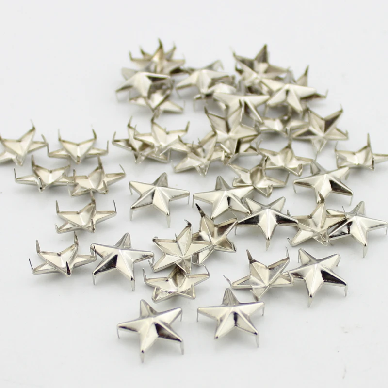 Metal Rivets Leather Rivets 4 Colors 5 Claws Stars Pentagram Garment Rivets For Leather Studs Spikes For Clothing Jewelry Bags DIY Accessory