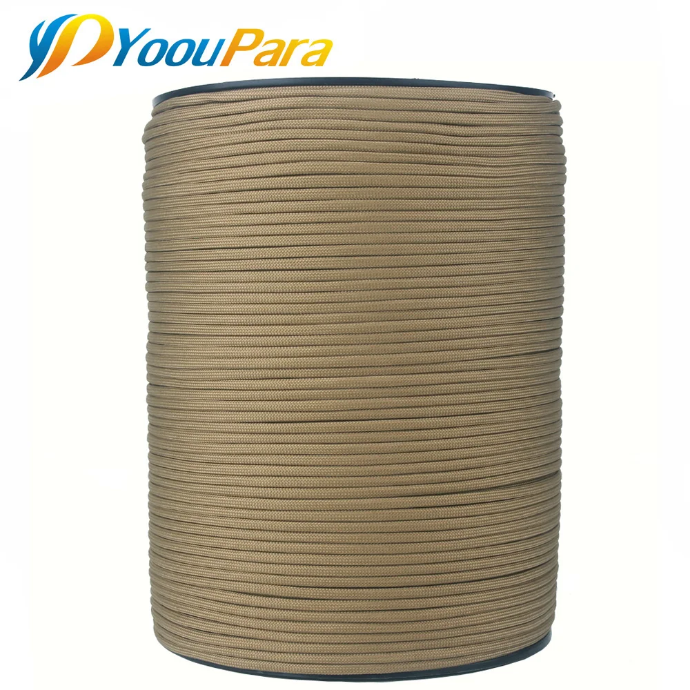 YoouPara 1000FT * 4 قطع Paracord 550 7 السواحل 4 ملليمتر في الهواء الطلق بقاء الطوارئ حبل المظلة الحبل الحبل Paracord DHL مجانا