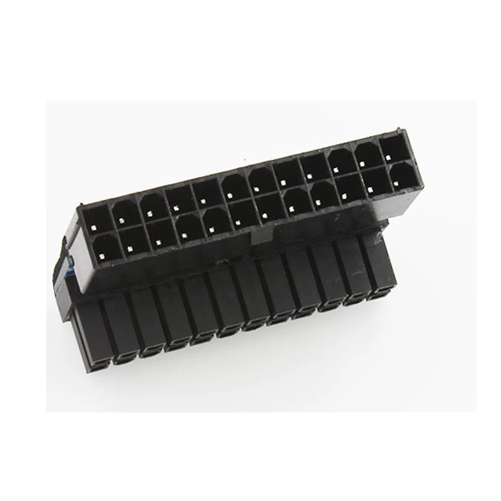 ATX 24Pin الإناث إلى 24pin الذكور 90 درجة محول الطاقة اللوحة اللوحة 24 دبوس موصل ل المكتبية PC كابل الطاقة إمدادات