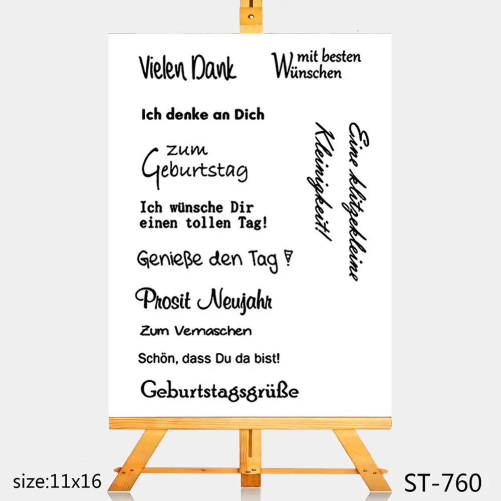 

AZSG German small language Clear Stamps/Silicone Transparent Seals for DIY scrapbooking Card Making