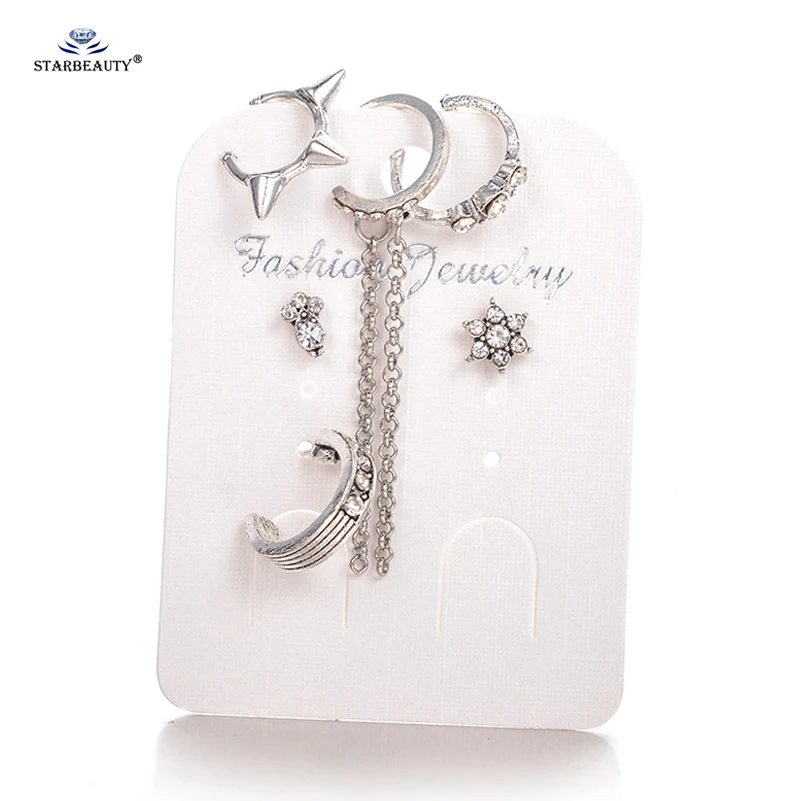 Starbeauty 6 шт./лот совы Bijoux цветочные кисточки Tragus пирсинг спираль серьги для