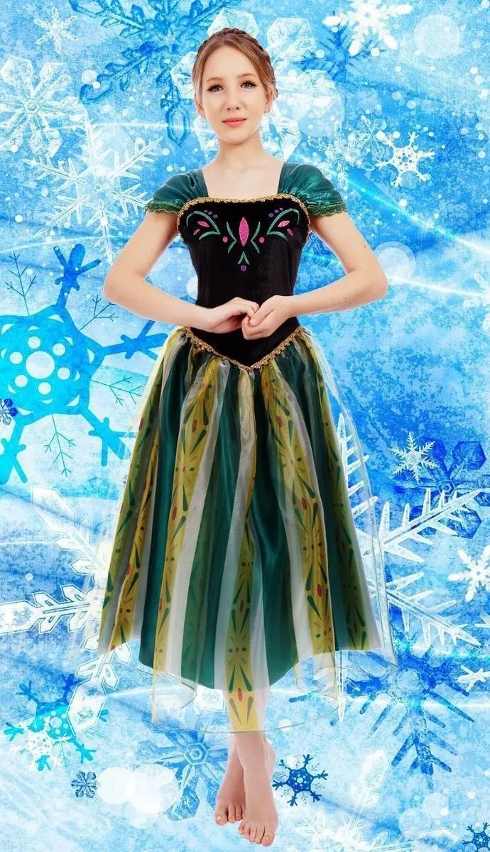 Elsa Anna Birthday Fashion Ice Snow Queen Party Costume Cosplay font b Dress b font Adult