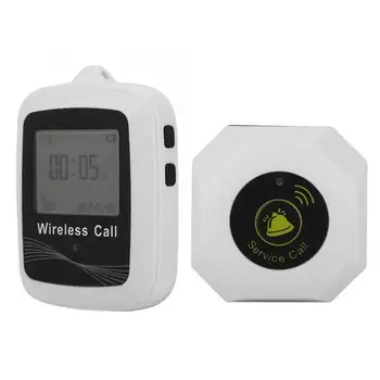 

Calling Pagers System 1pcs Wireless Smart Call Button Restaurant Paging System Receiver + 10pcs White Calling Pager