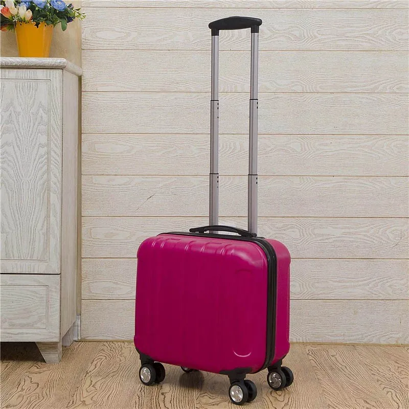 GraspDream Carry on Travel bag Women Laptop Luggage Stripe Pattern Small Luggage 18 Inch Spinner Boarding box Rolling Suitcase