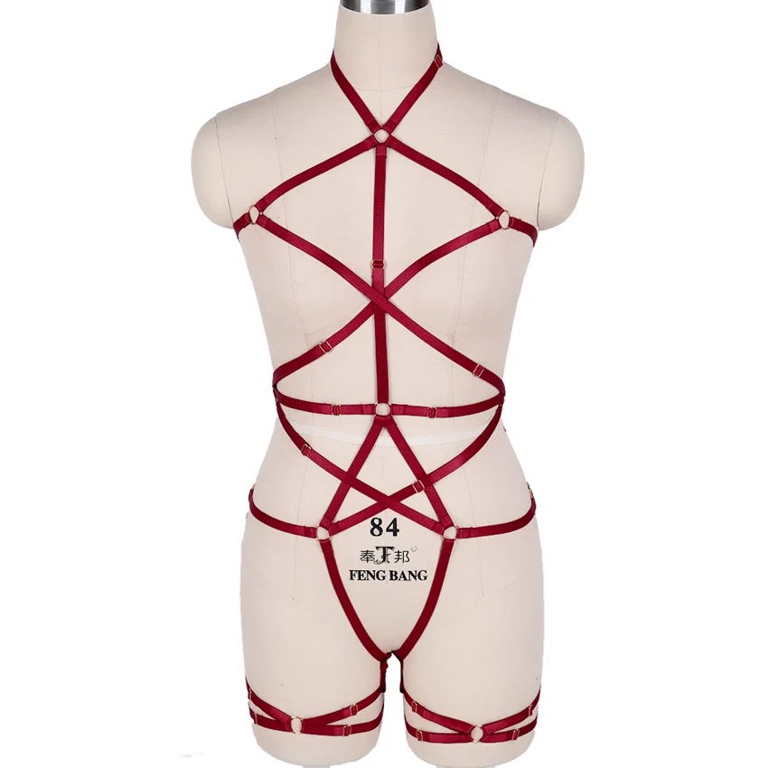 Бандаж жгут ремень Strappy лямочный предохранительный пояс стимпанк Гот белье отрегулировать эластичный для женщин бюстгальтер аксессуар