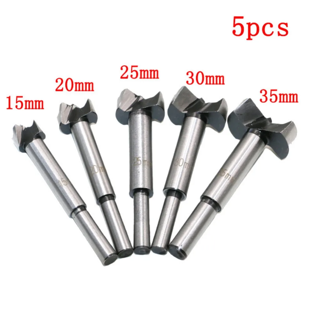 5 Piece Set Woodworking Hole Drill Bit, Wood Blade Flat Wing Drilling
