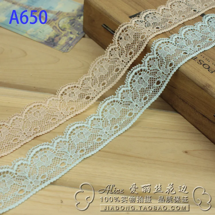 

A650 soft elastic lace diy clothing accessories fabric about 3cm wide