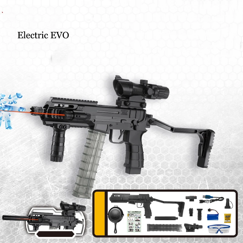 

New Hot Electric Manual EVO Toy Submachine Guns With Infrared Silencer Soft Water Bullets Kids Gun Toys CS Games Toys Presents