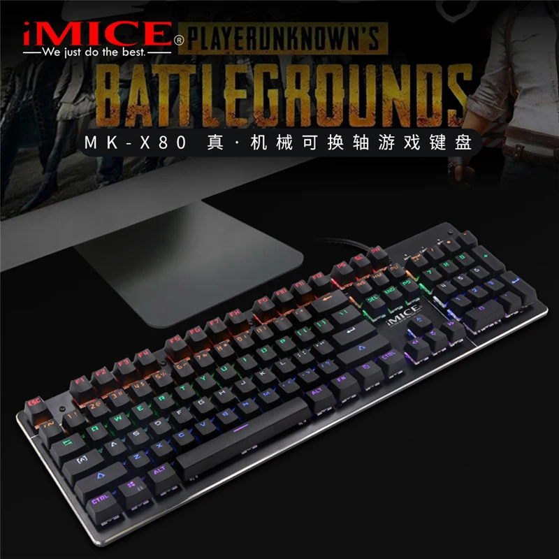 Игровая клавиатура Apedra 104 клавишная механическая RGB синий переключатель со