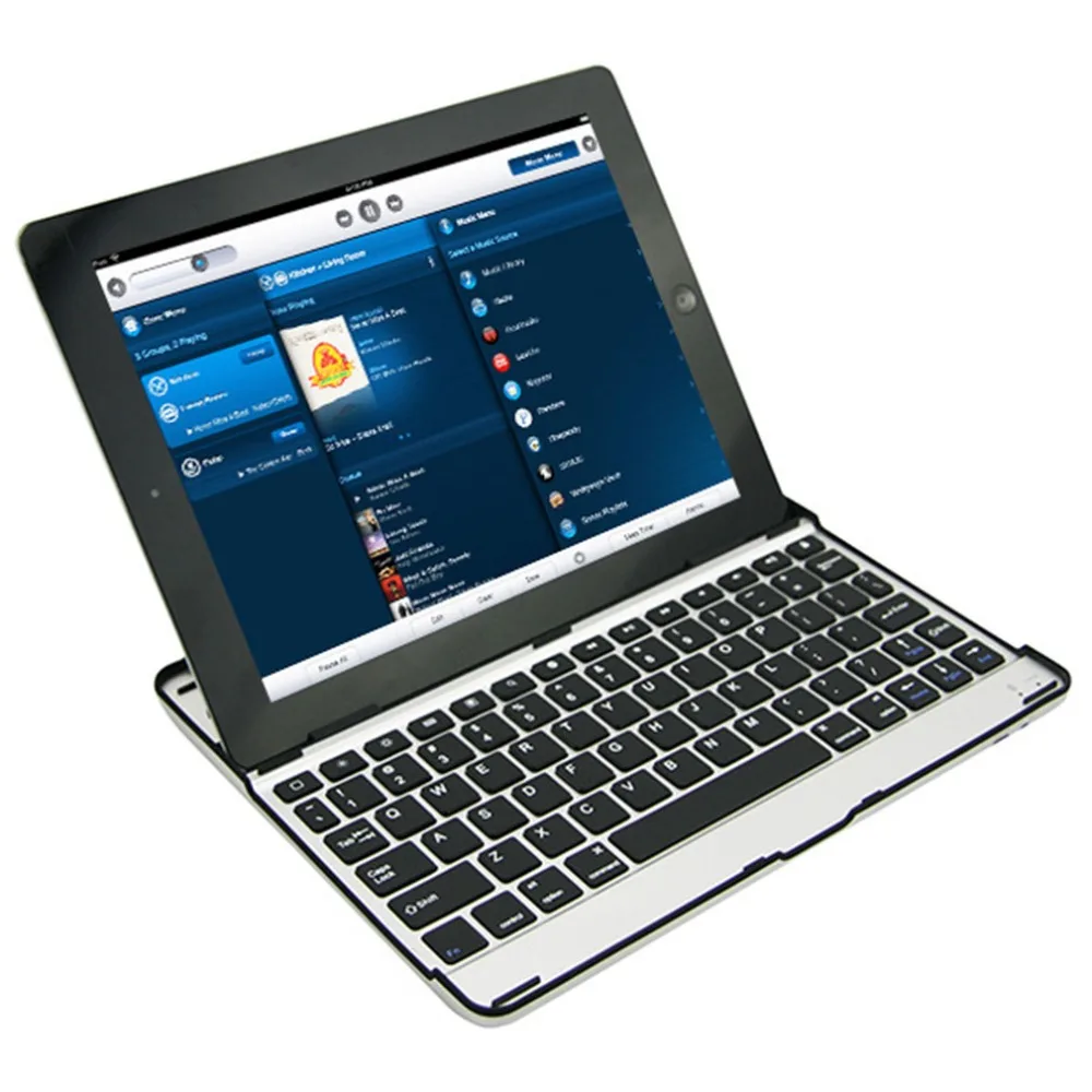 

Universal Black & White Aluminum Alloy Lightweight Quiet Keystrokes Waterproof & Dustproof Wireless Bluetooth Keyboard for iPad