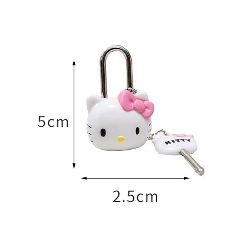 

Cartoon lovable key lock toy padlock set Luggage anti-theft locks Journal padlock with key handbag