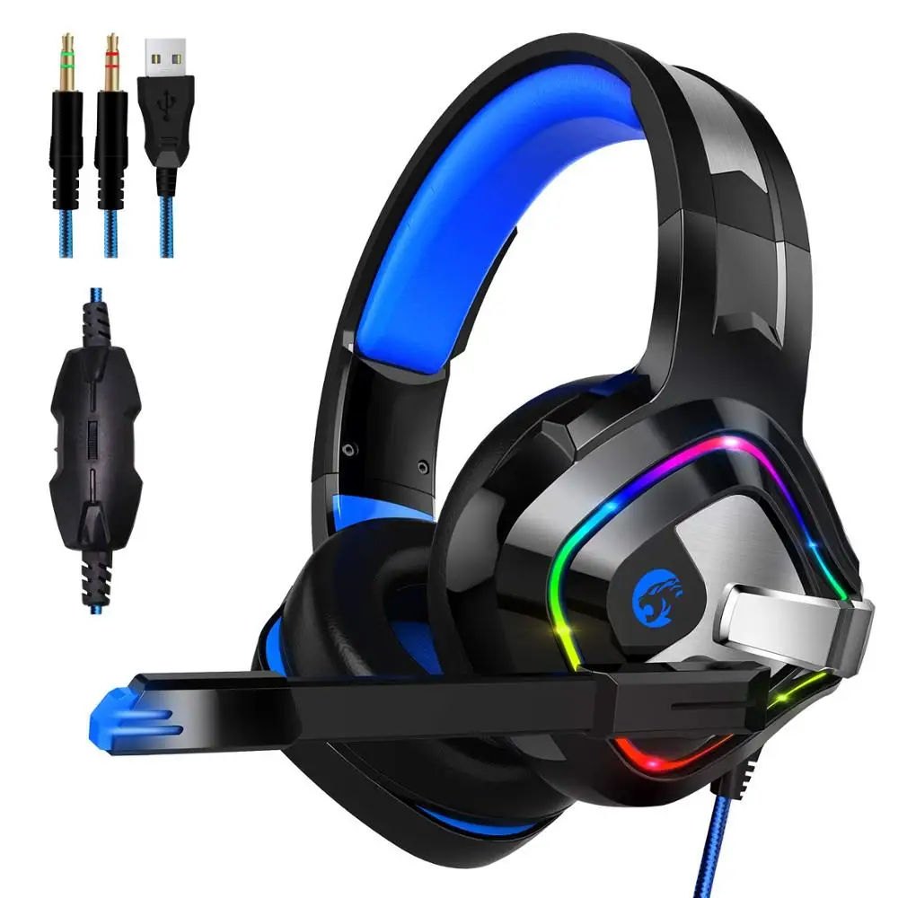 Игровая гарнитура casque проводной ПК стерео наушники с гарнитурой микрофоном для