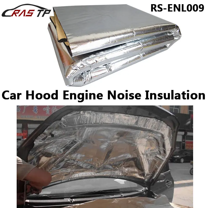 

Car Hood Engine Firewall Heat Mat Deadener Sound Insulation Deadening Material Aluminum Foil Sticker 140cm x100cm RS-ENL009