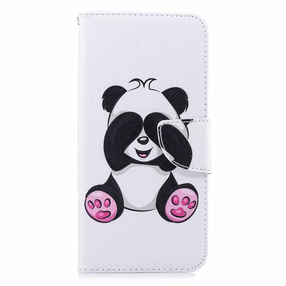 Giant Panda Бумажник с отделением для карт и рисунком флип чехол для LG K11 Магнитный чехол для LG K8 K9 K10 K30 G7 ThinQ Stylo 4 чехлы на заднюю панель телефона B116 - Цвет: Giant Panda