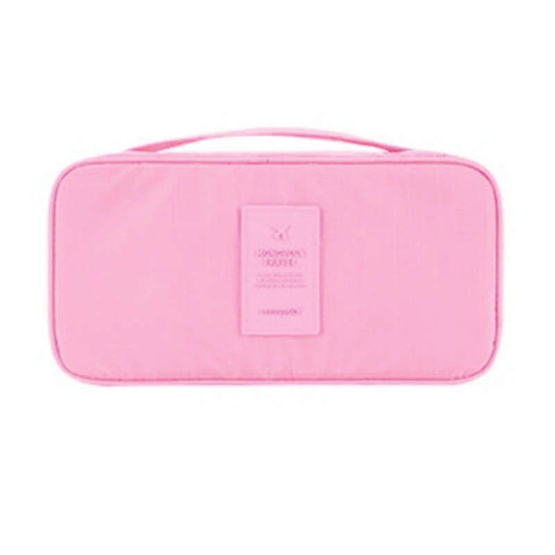 Не пропустите бюстгальтер нижнее белье дорожная сумка чемодан Органайзер женская косметичка органайзер для багажа для нижнего белья Макияж сумка-Органайзер - Цвет: Pink   Small