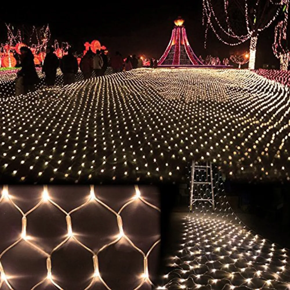 3m 2m 200 led net mesh fairy string light christmas wedding party multi function led christmas lights