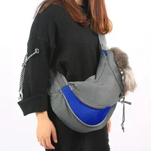 Уличная дорожная сумка для переноски собак сумка сетка Оксфорд Одиночная сумка через плечо перевязь сетка Удобная дорожная сумка на плечо