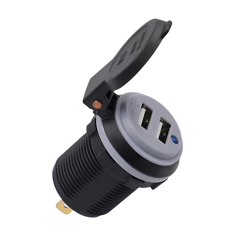 Onever 4.2A зарядное устройство с двумя usb-разъемами адаптер для модификации розетки смарт-IC зарядка с пружинной крышкой для автомобиля грузовика лодки