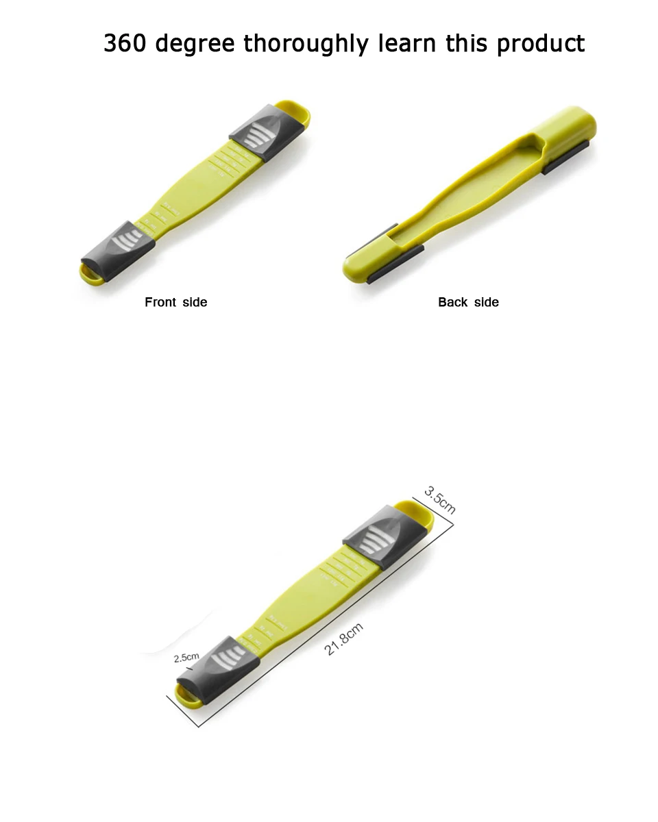 Кухонная Регулируемая кулинарная ложка для выпечки, мерная ложка с двойной головкой, 8 класс, ложка для кофе, ложка для молочного порошка