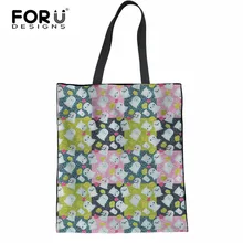 FORUDESIGNS Ghosts Want Brains дизайн складные сумки на плечо для девочек Повседневная Льняная сумка сумки сумка для покупок женские сумки для хранения