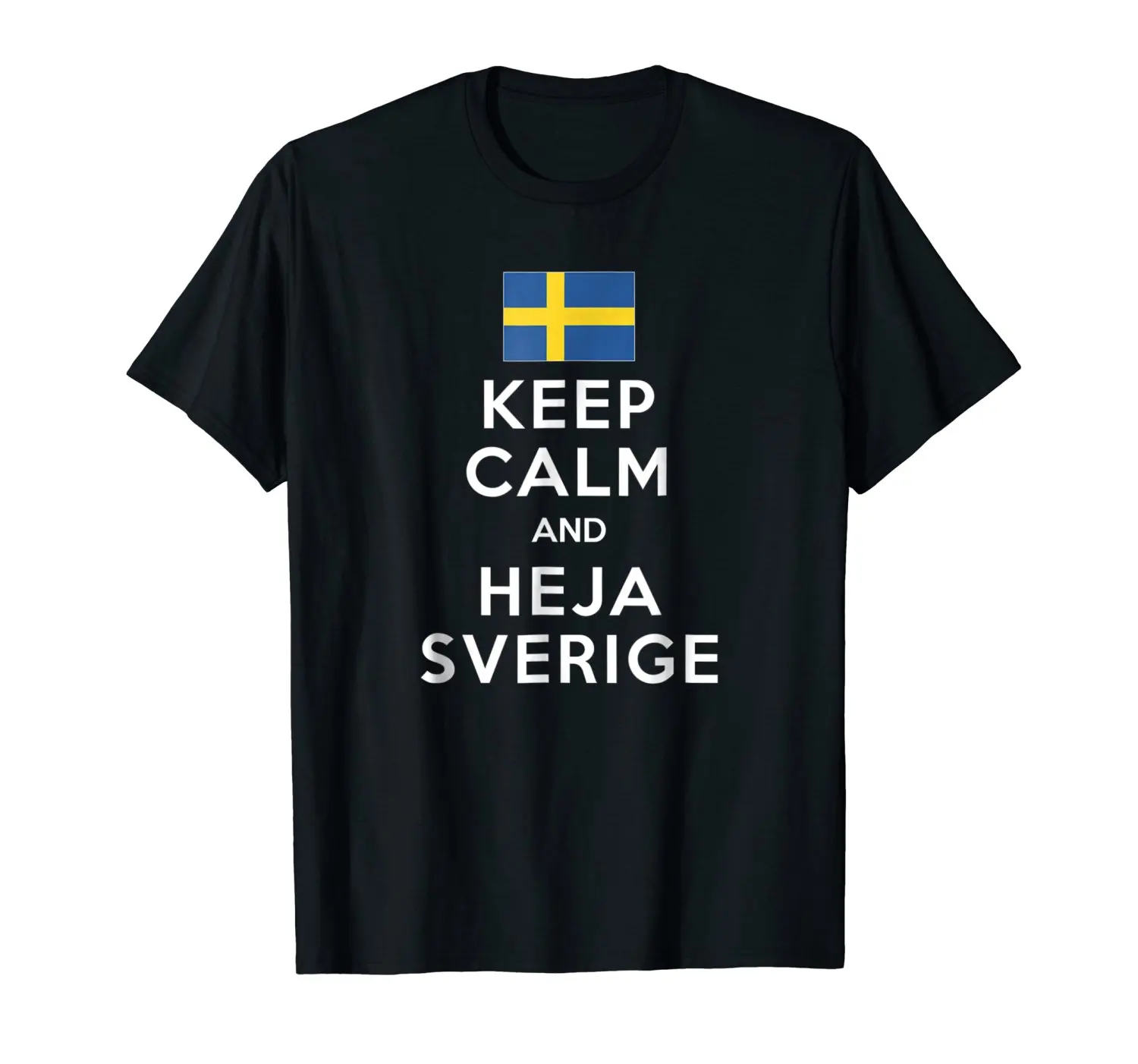 2019 Estate Spedizione Gratuita Design Creativo Stampa Cotone Swede Svezia World Team Mantieni La Calma E Heja Sverige Uomo Cool Tees Top