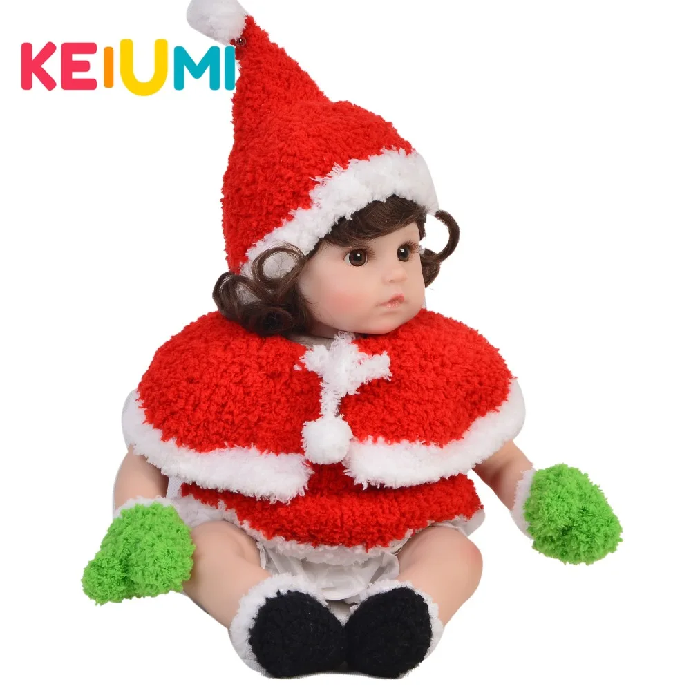 KEIUMI Baby Reborn Real Santa Claus силиконовые детские рождественские подарки куклы модная