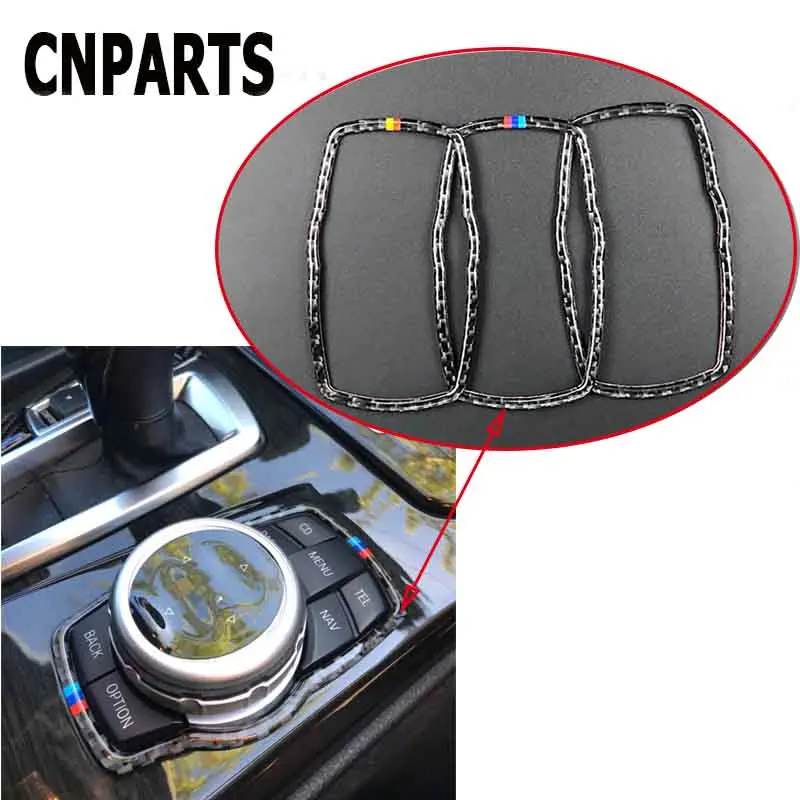 

CNPARTS For BMW F30 F10 F20 F25 F07 X3 X4 X5 X6 1 2 3 5 Series Car Center Console Multimedia iDrive Switch Knob Frame Stickers