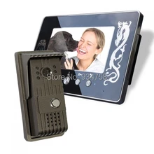 1V1 7 pulgadas TFT LCD Monitor 1/3 CMOS impermeable cámara de visión nocturna Video puerta sistema de intercomunicación teléfono