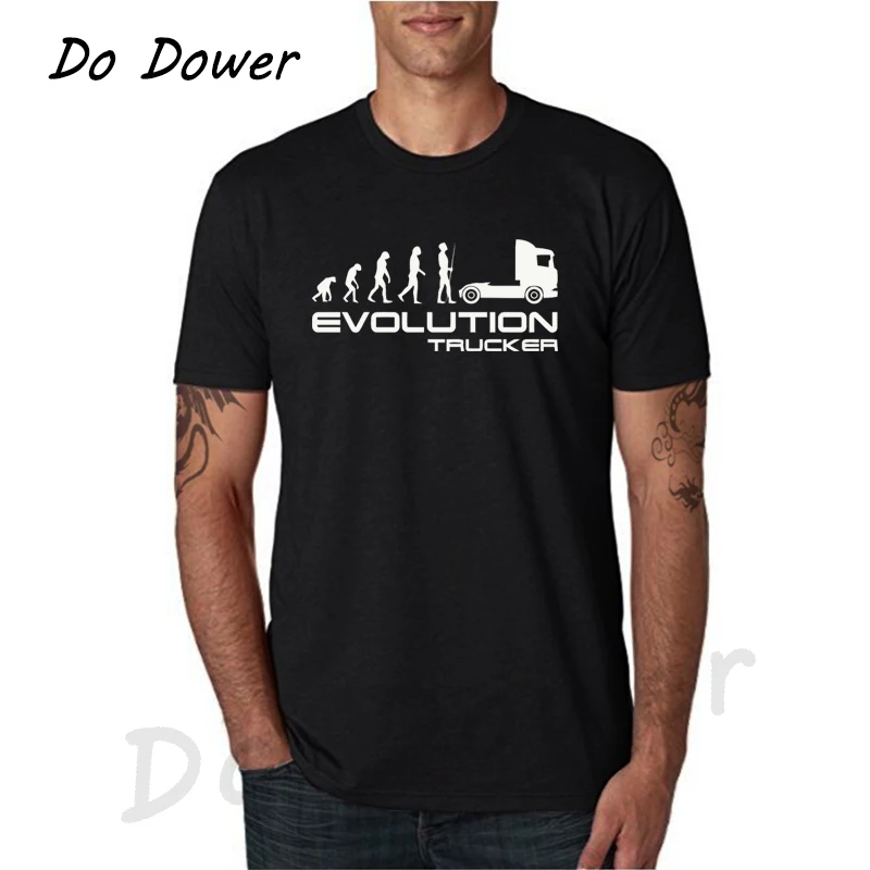 

Summer T Shirt Evolution Trucker Truck Driver T-shirt Fashion Brand Clothes Casual Streetwear T Shirt Homme Tee Shirt