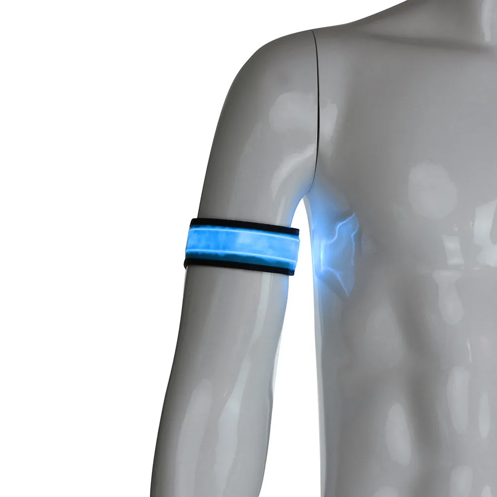 Top New Sport LED Flashing Light Up Glow Bracelet Wristband Vocal Concert Party Props Gift Gym Outdoor Running Cycling Light Lamp#15 17