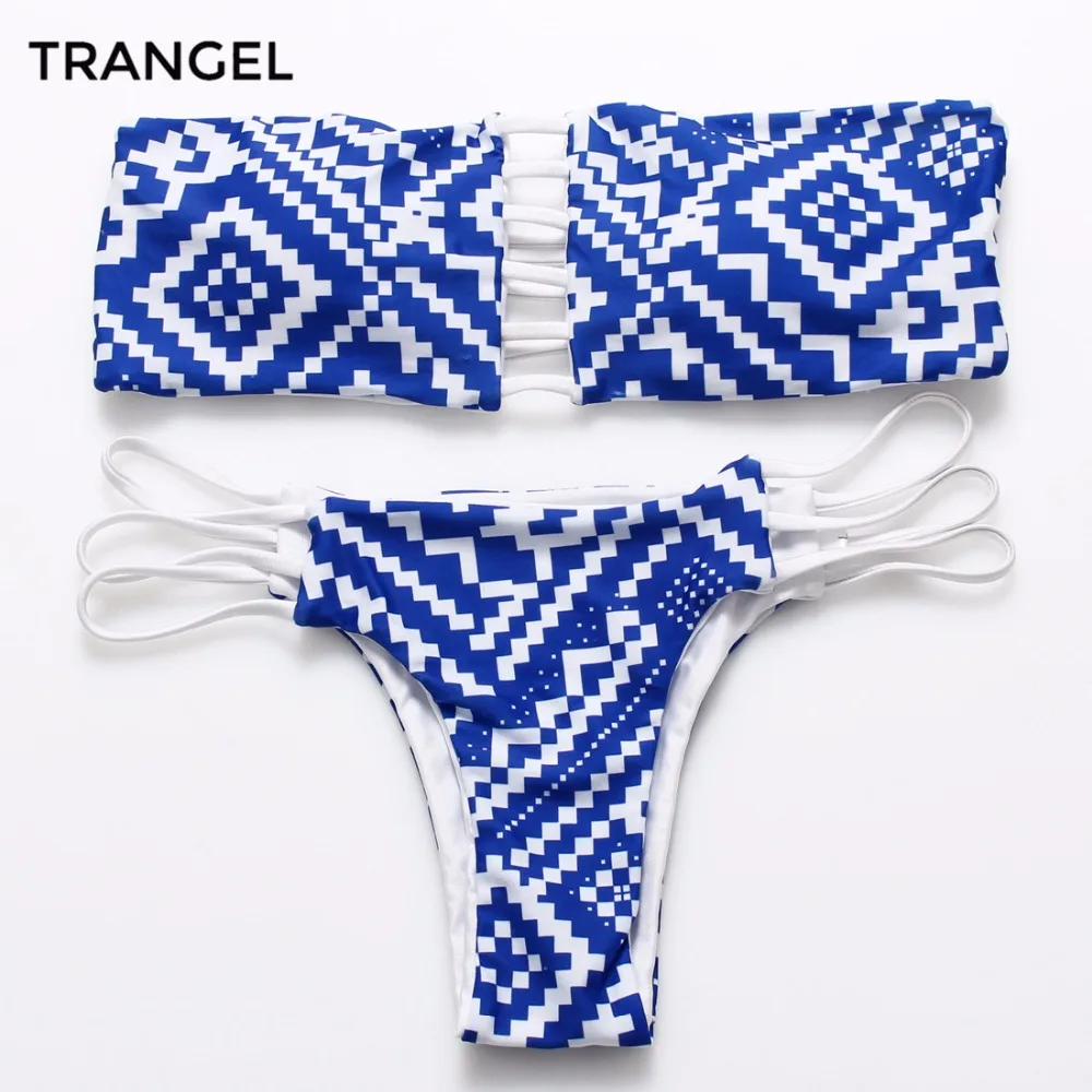 2015 Women New sexy Beach Reversible Printed Swimwear Ladies biquinis brazilian bikini Push UP Swimwear Swimsuit