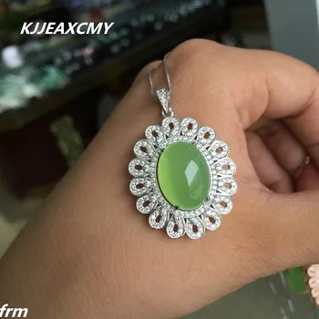 

KJJEAXCMY boutique jewelry,925 Silver Mosaic Grape Pile Chalcedony Pendant