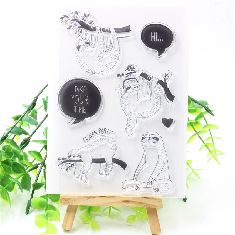 

KSCRAFT Take Your Time Transparent Clear Silicone Stamps for DIY Scrapbooking/Card Making/Kids Crafts Fun Decoration Supplies